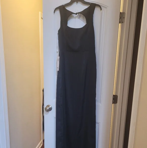 Azazie Elegant Black Evening Gown - Picture 2 of 7
